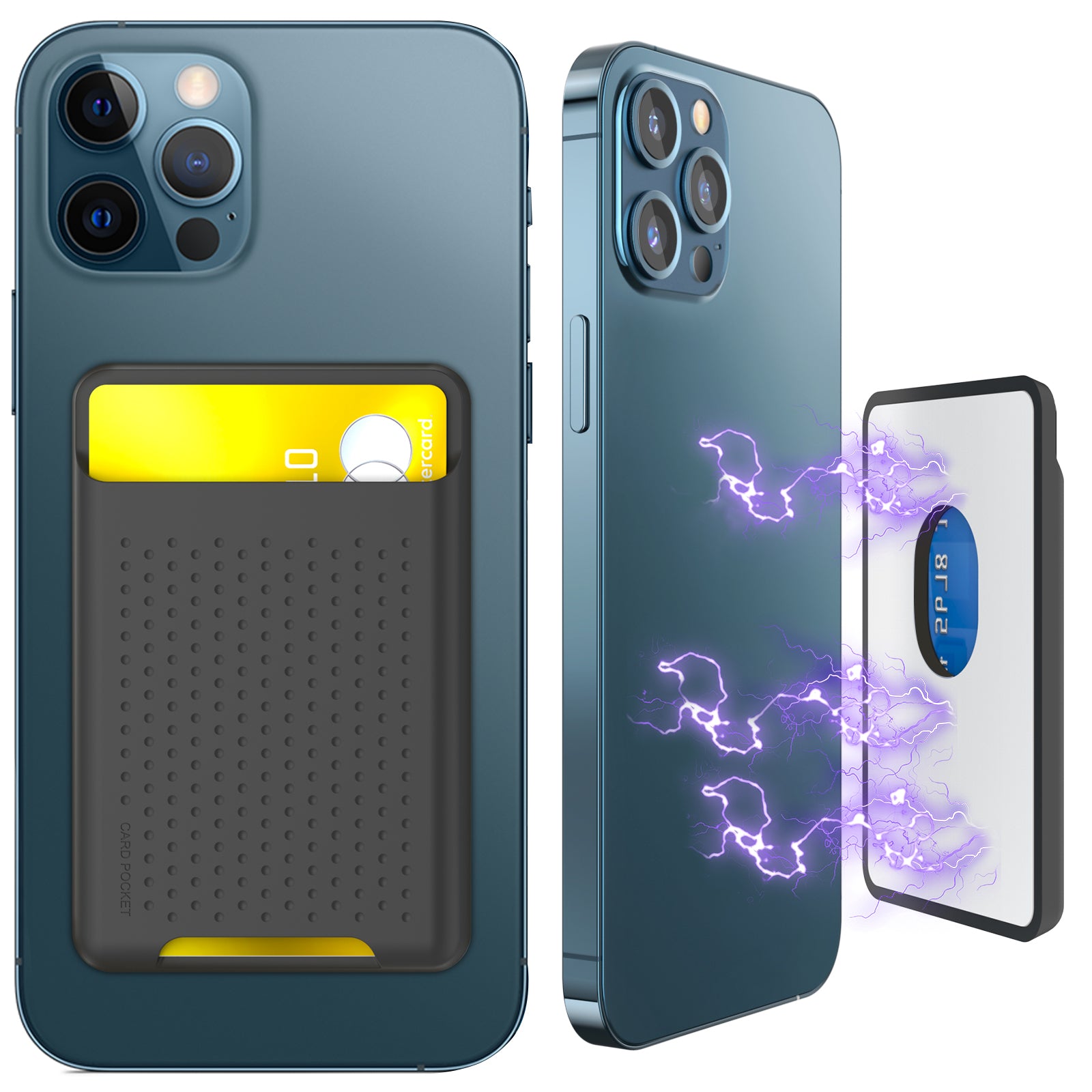 AHASTYLE PT133 Compatible with MagSafe Magnetic Phone Card Holder Wallet Card Storage Pouch for Back of Cell Phone AHASTYLE PT133 Compatible with MagSafe Magnetic Phone Card Holder Wallet Card Storage Pouch for Back of Cell Phone